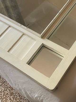 Espejo madera maciza clásico beige
