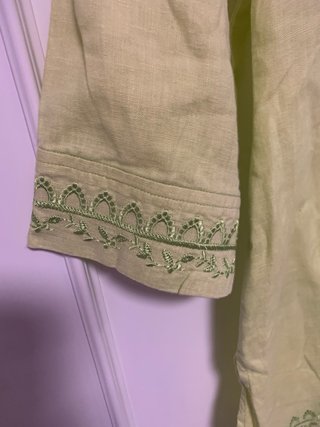 Camisa de lino verde  pistacho