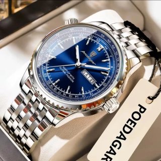 Reloj POEDAGAR Hombre Azul y Plateado