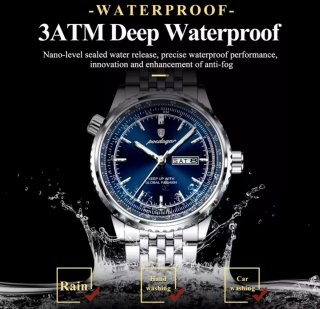 Reloj POEDAGAR Hombre Azul y Plateado
