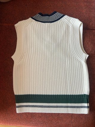 Chaleco Lacoste Unisex Blanco y Verde