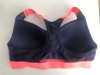 Sujetador deportivo Domyos azul y naranja