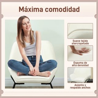 Butaca salón asiento ancho acolchado