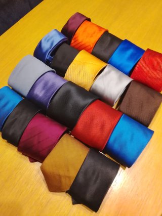 20 cravatte tinta unita