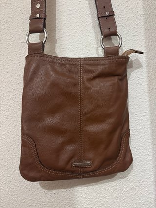 Bandolera de cuero marrón