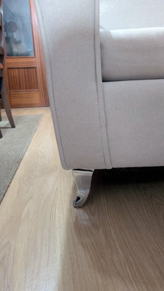 Butaca orejero beige tela