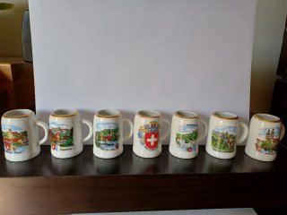 Set di 7 tazze souvenir Svizzera