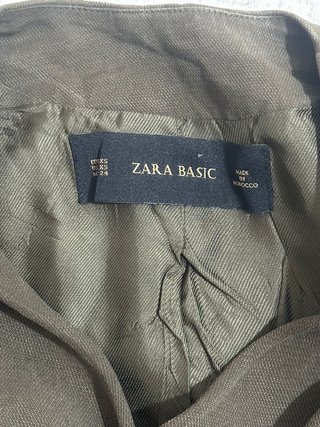 Blazer Zara verde oliva asimmetrico taglia XS