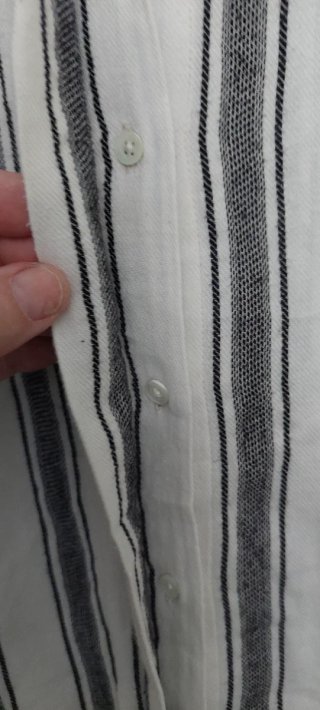 Camisa Massimo Dutti Rayas Blancas y Grises