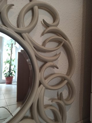 Espejo decorativo madera gris