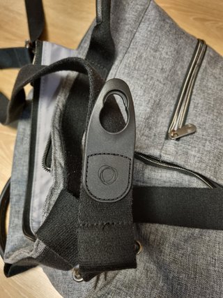 Bolso Bugaboo gris melange  con cambiador