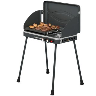 Barbacoa Gas Portátil 2 en 1 Propano 7 kW