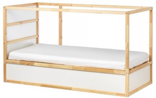 Cama individual de madera