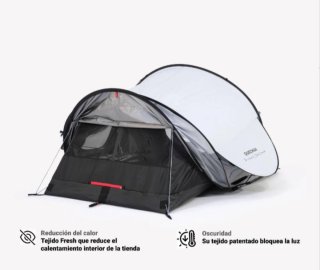 Tienda campaña Quechua 2 Seconds Fresh Black