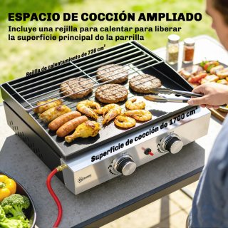 Barbacoa Gas 2 Quemadores 5 kW