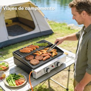 Barbacoa Gas 2 Quemadores 5 kW