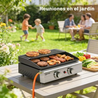 Barbacoa Gas 2 Quemadores 5 kW