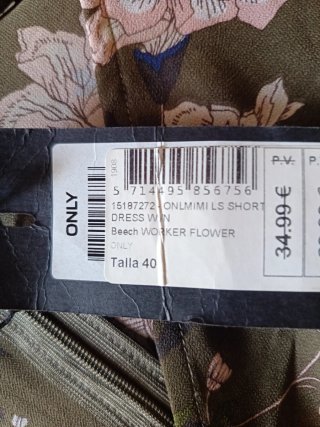 Blusa ONLY floral verde M