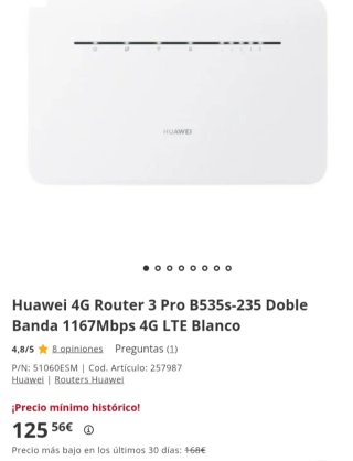 Router SIM Huawei B535 4G+ 4 Puertos LAN