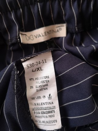 Pantalón rayas azul marino Valentina Talla L/XL