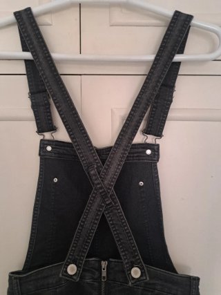 Mono/peto vaquero negro