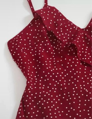 Vestido rojo de lunares