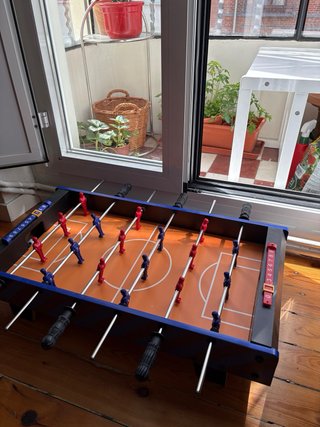 Mini futbolín de mesa