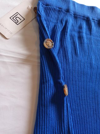 Falda elástica azul talla única