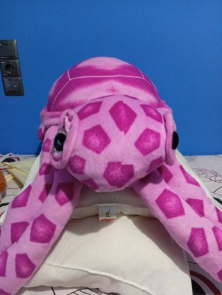 2 Peluches Tortugas Verdes y Rosas