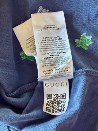 Polo Gucci Azul Talla S Abejas Bordadas