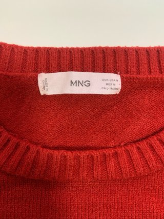 【MNG】Jersey Rojo Manga Abullonada - Talla M