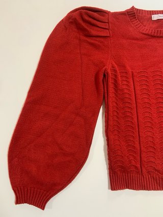 【MNG】Jersey Rojo Manga Abullonada - Talla M
