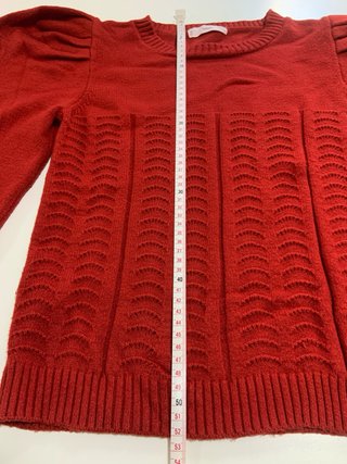 【MNG】Jersey Rojo Manga Abullonada - Talla M