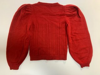 【MNG】Jersey Rojo Manga Abullonada - Talla M
