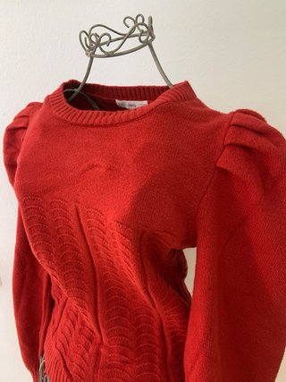 【MNG】Jersey Rojo Manga Abullonada - Talla M