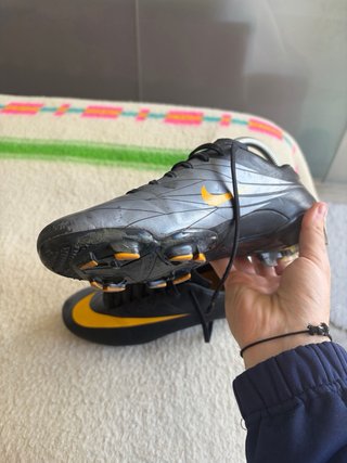 Botas de fútbol Nike Mercurial Negras Naranja