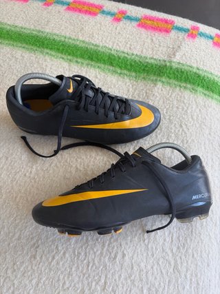 Botas de fútbol Nike Mercurial Negras Naranja