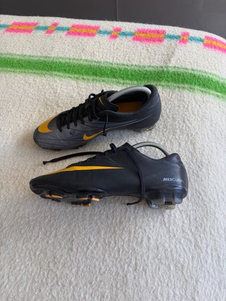 Botas de fútbol Nike Mercurial Negras Naranja
