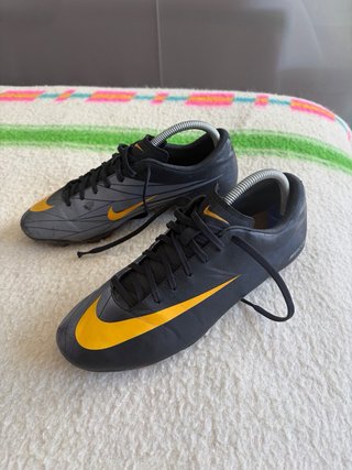 Botas de fútbol Nike Mercurial Negras Naranja