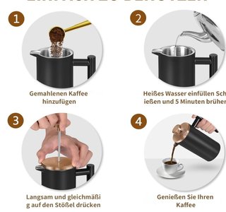 CAFETERA FRANCESA ACERO INOXIDABLE – COMO NUEVA