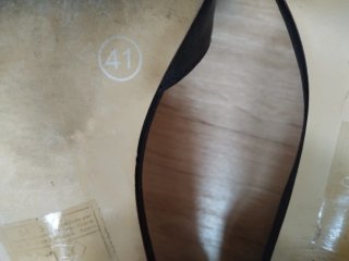 Scarpe nere con tacco in legno