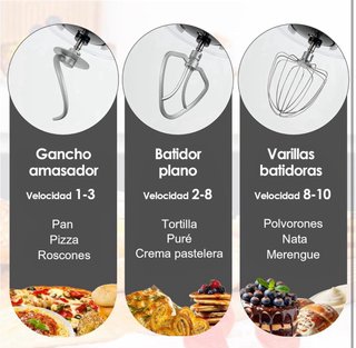 Batidora Amasadora Profesional 8L