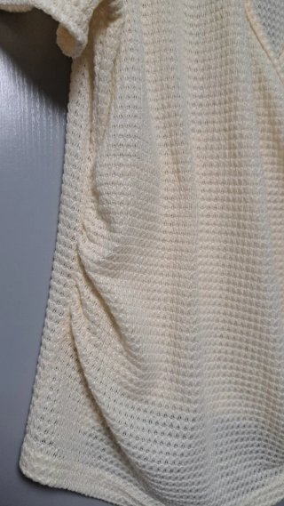 Top punto cruzado beige talla 46