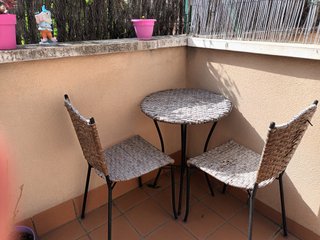 Mesa y 2 Sillas Jardín Mimbre