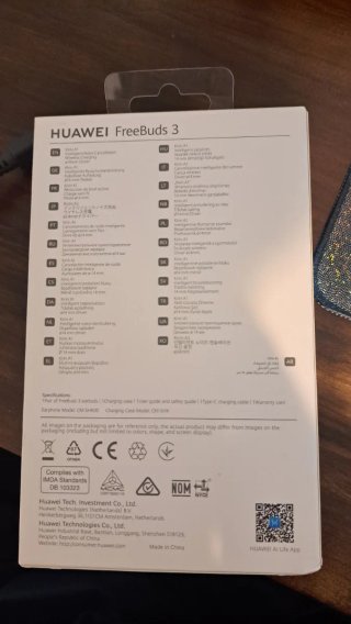 Estuche y caja Huawei FreeBuds 3 (sin auriculares)