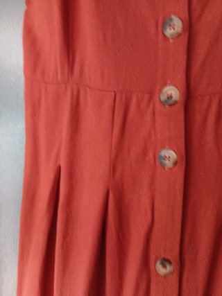 Vestido Pull&Bear rojo botones