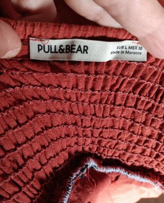 Vestido Pull&Bear rojo botones