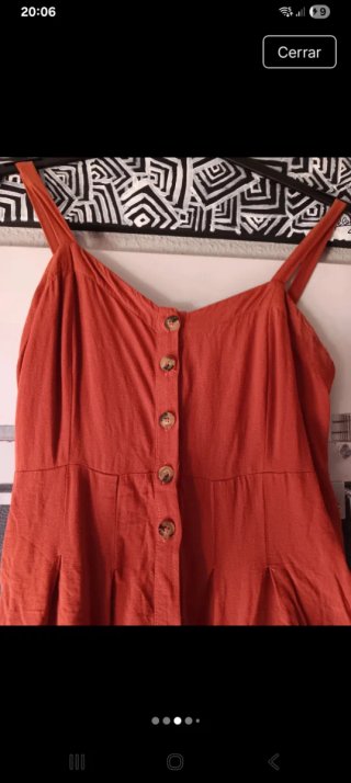 Vestido Pull&Bear rojo botones