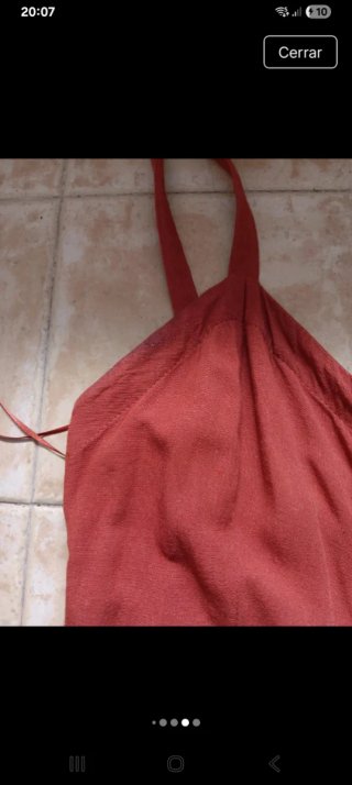 Vestido Pull&Bear rojo botones