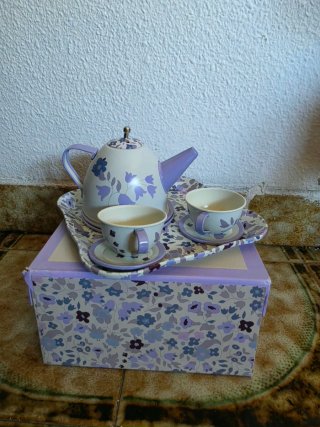 Juego de té infantil con caja